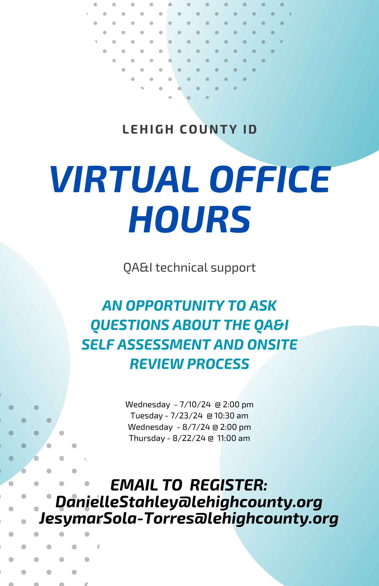 Virtual Office Hours QAI